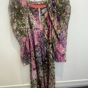 Badgley Mischka Multicolor Floral Kimono